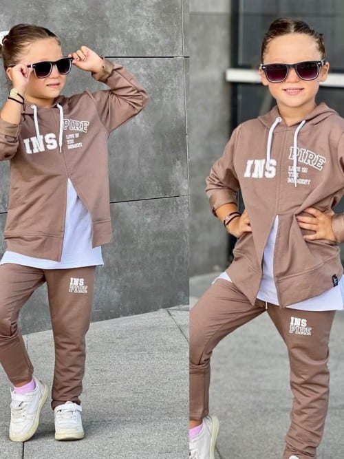 Girls' tracksuit with a slit
