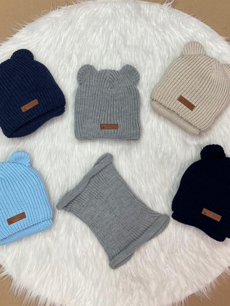 A set of boys hat and neck warmer