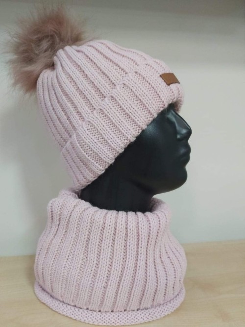 Children's hats with one pompom