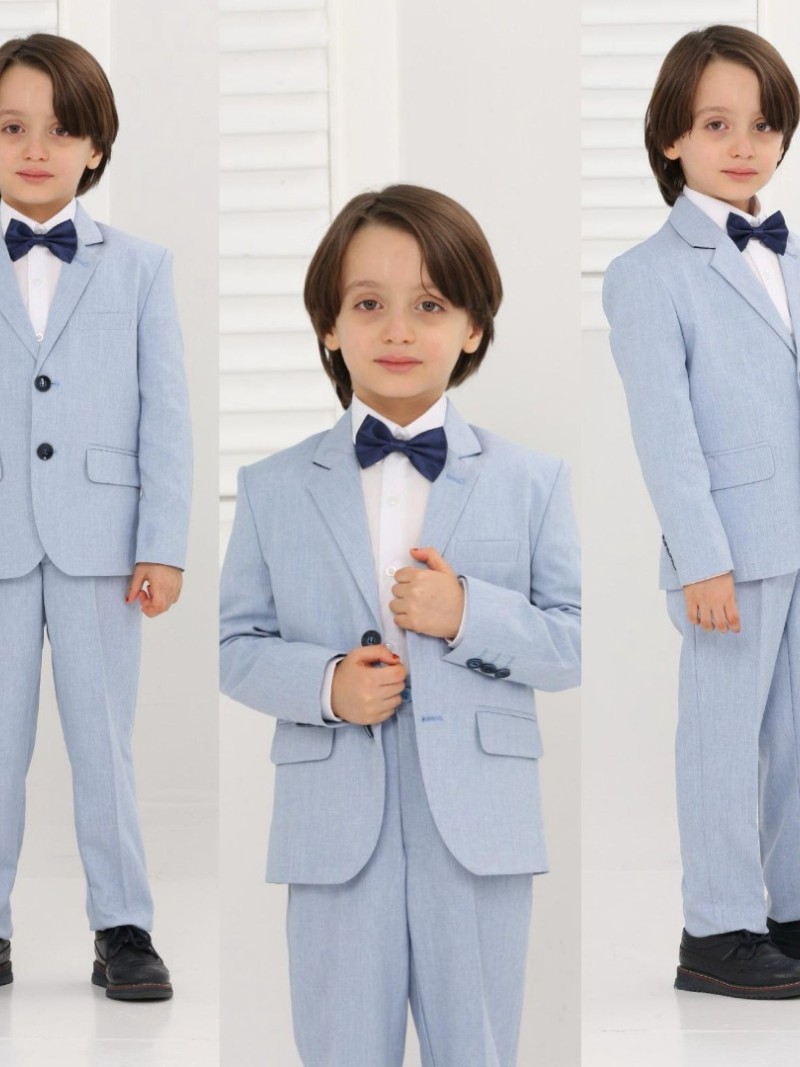 Chlapecký dvoudílný společenský oblek v pestrých barvách