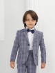 Chlapecký dvoudílný kostkovaný společenský oblek